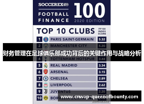 财务管理在足球俱乐部成功背后的关键作用与战略分析
