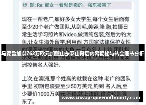 马德鲁加以762万欧元加盟山东泰山背后内幕揭秘与转会细节分析 马德鲁加以762万欧元加盟山东泰山背后内幕揭秘与转会细节分析